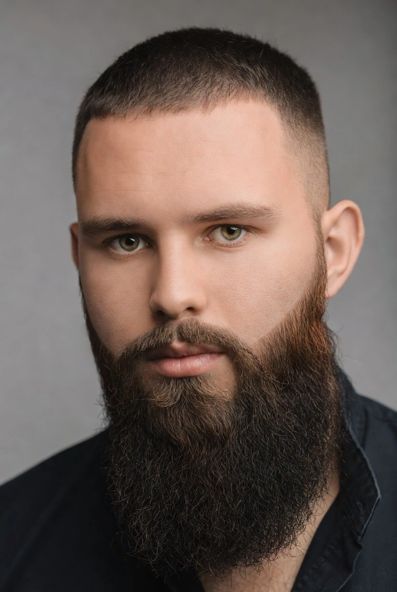 Barbe adaptée à un visage rond